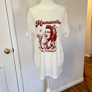 Mamacita Graphic Tee - White with Red Print